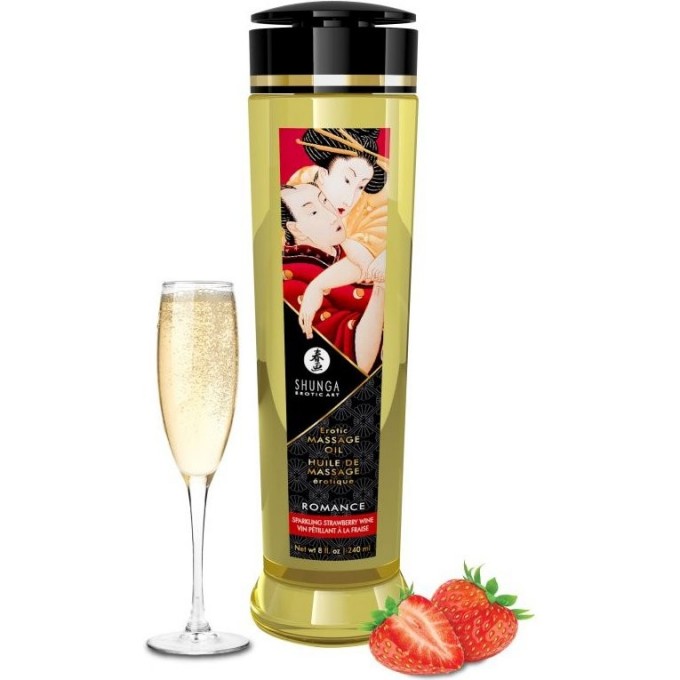 Масло массажное для тела SHUNGA ROMANCE - SPARKLING STRAWBERRY WINE (РОМАНТИКА - ШАМПАНСКОЕ И КЛУБНИКА) 1208 SG Масло массажное для тела SHUNGA ROMANCE - SPARKLING STRAWBERRY WINE (РОМАНТИКА - ШАМПАНСКОЕ И КЛУБНИКА) 1208 SG