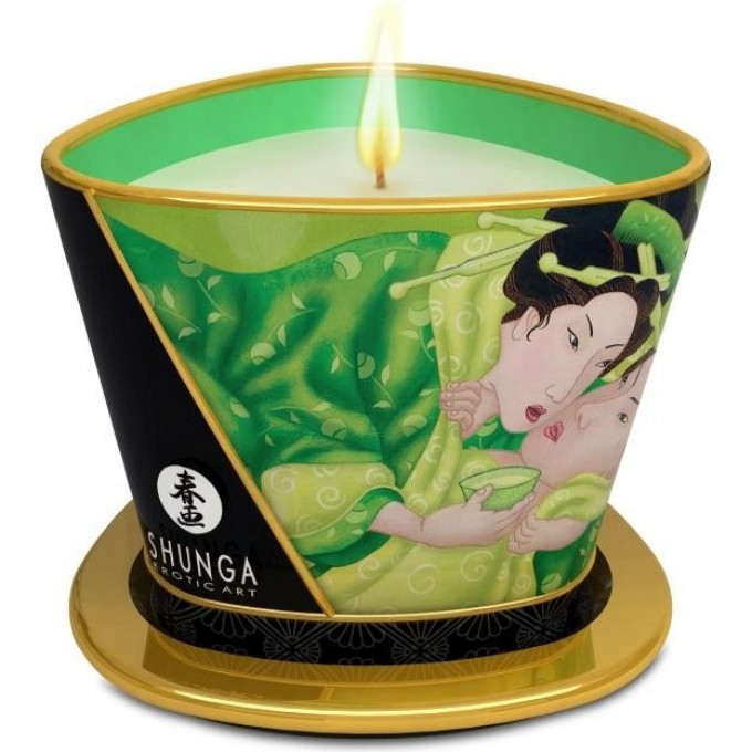 Массажное арома масло в виде свечи SHUNGA EXOTIC GREEN TEA (ЗЕЛЕНЫЙ ЧАЙ) 170 ml 4511DESC Массажное арома масло в виде свечи SHUNGA EXOTIC GREEN TEA (ЗЕЛЕНЫЙ ЧАЙ) 170 ml 4511DESC