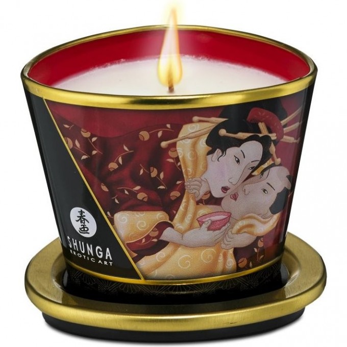 Массажное арома масло в виде свечи SHUNGA SPARKLING STRAWBERRY WINE (КЛУБНИЧНОЕ ВИНО) 170 ml 4508DESC Массажное арома масло в виде свечи SHUNGA SPARKLING STRAWBERRY WINE (КЛУБНИЧНОЕ ВИНО) 170 ml 4508DESC